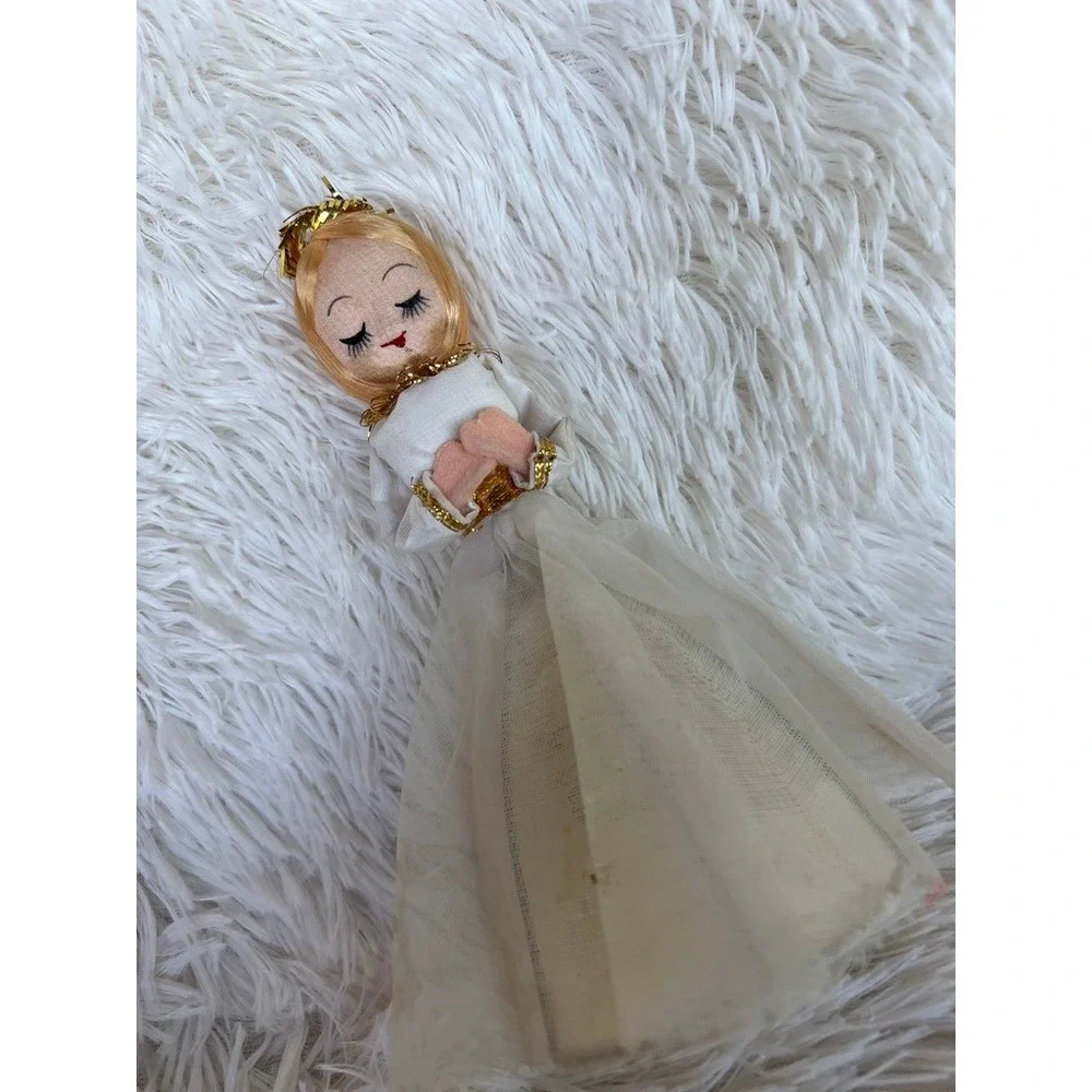 Vintage Christmas Angel Tree‎ Topper Doll MCM Sleepy Eye Kitsch Holiday Decor